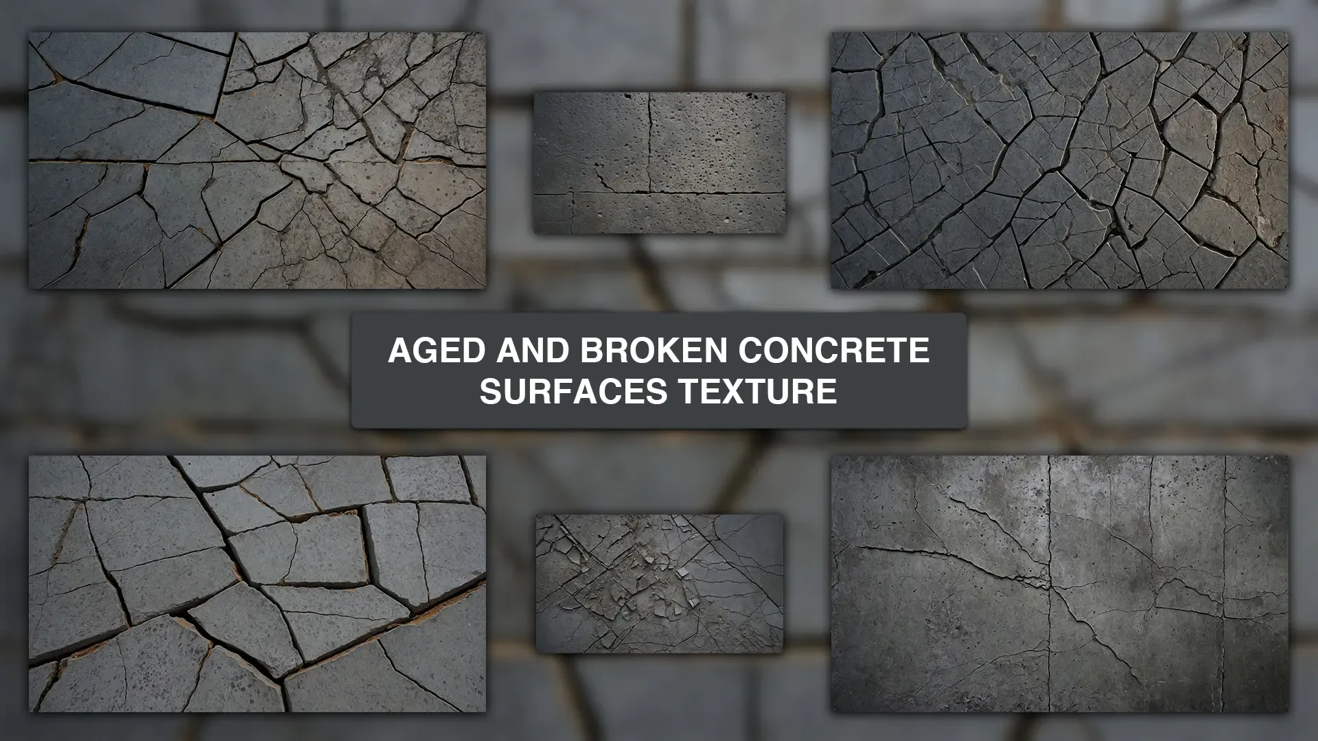 Aged and Broken Concrete Surfaces Texture Background Image Pack image